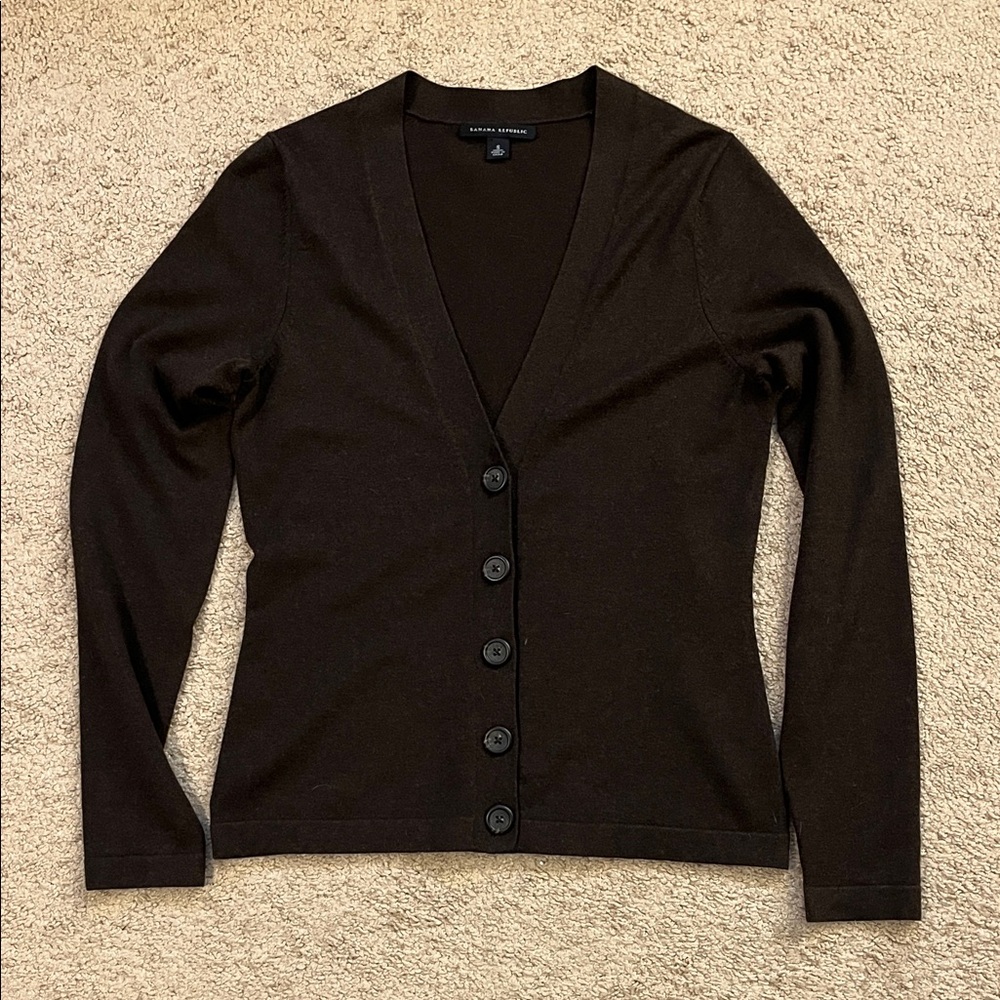 Banana Republic Dark Brown Cardigan Sweater